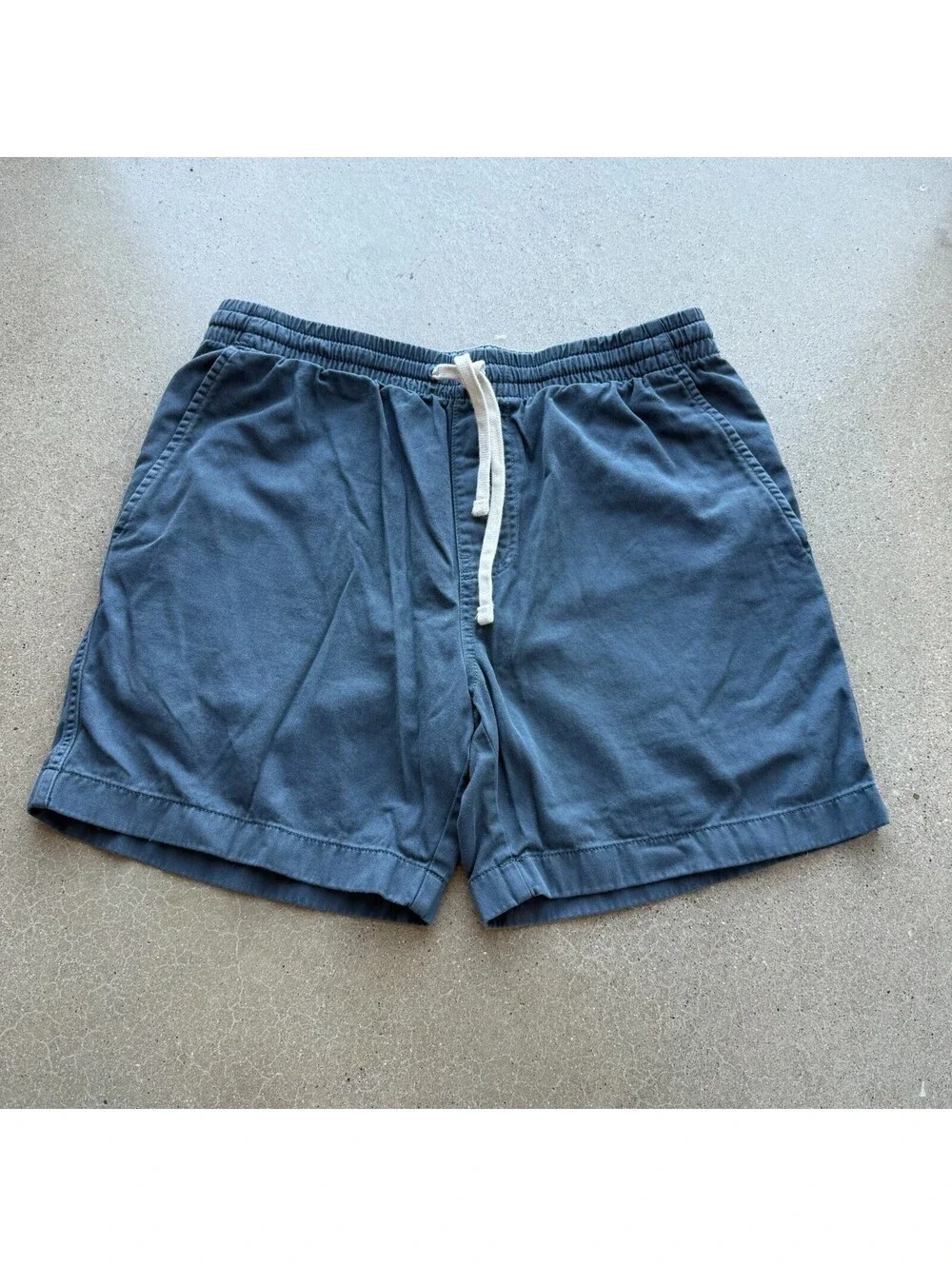 J Crew Men's Blue Draw String Cotton Dock Shorts Size m